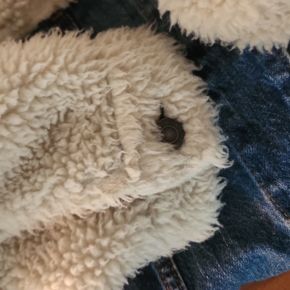 Sherpa American Eagle Ladies Jean Jacket size Medium - Picture 5 of 5